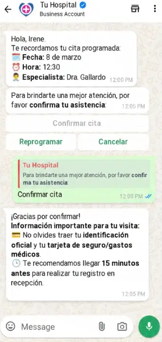 SP Health smart scheduling via WhatsApp